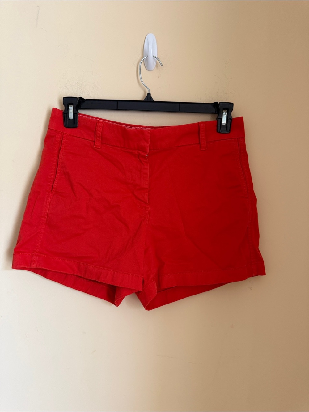 J. Crew Bright Red chino Cotton Shorts Sz 8